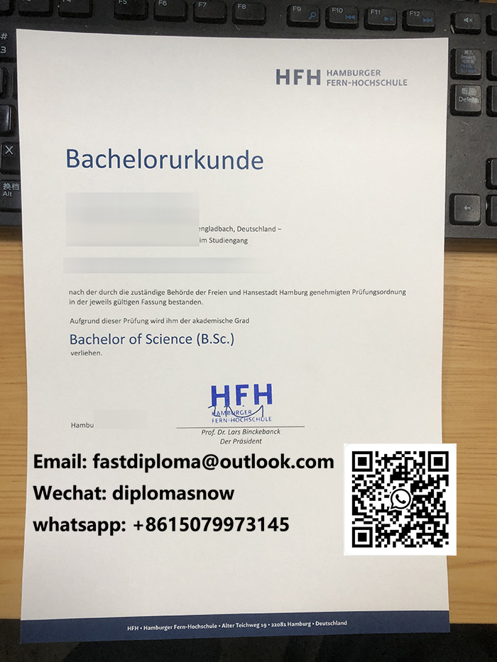 Hamburger Fern-Hochschule Urkunde Hamburger Fern-Hochschule Urkunde