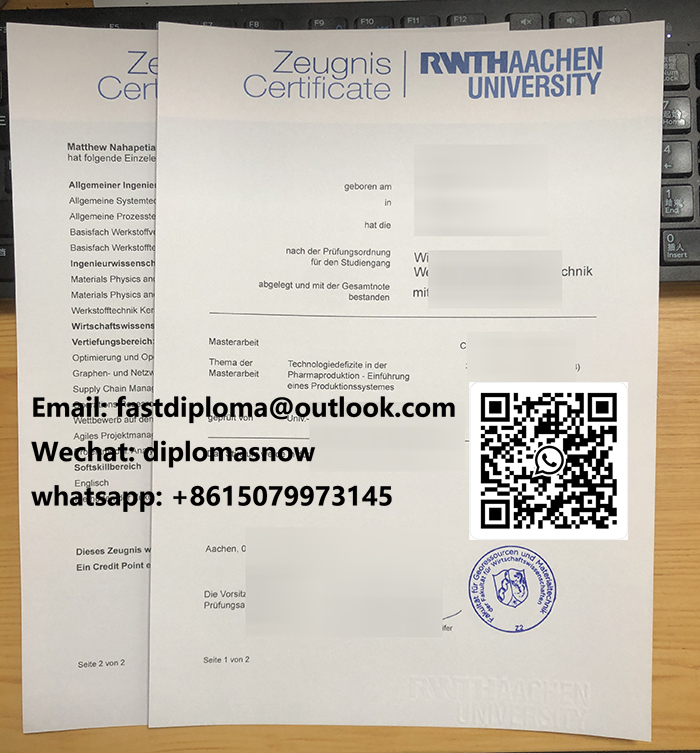 RWTH Aachen University Zeugnis