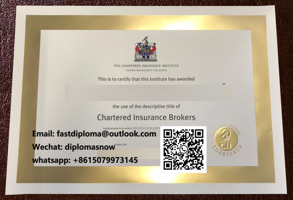 Chartered Insurance Institute certificate