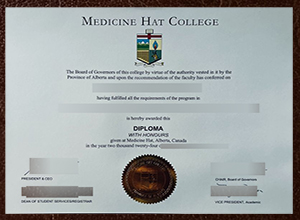 How to create a Medicine Hat College diploma?