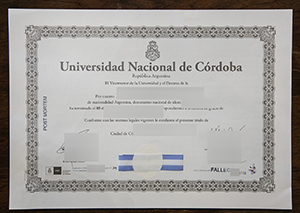 Universidad Nacional de Córdoba diploma from Argentina