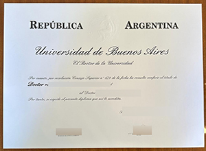 Universidad de Buenos Aires diploma from Argentina