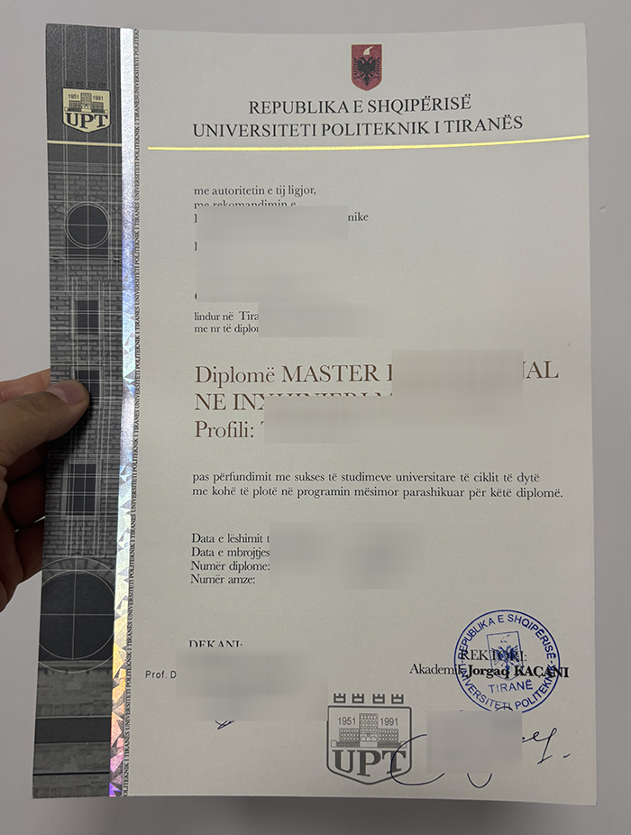 Universiteti Politeknik i Tiranës diploma Universiteti Politeknik i Tiranës diploma